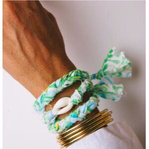 Logan Tay x Lilly Pulitzer Long Shell Wrap Bracelet Anklet Necklace